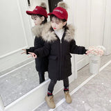Girls Autumn Winter Thick Coats Baby Girl Solid Color Windbreaker Parkas Coat Children Clothing Kids Baby Girl Outwear
