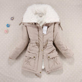 Fur Fleece Winter Jackets Children Thick Cotton Padded Teenager Girls Outwe Co Casual Turn-down Coll Kids Long Warm Parka