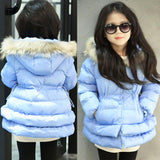 Girl Boy Winter Co Solid Color Cotton Hooded Jacket Long sleeve Thick Warm Outwe Clothes Roupas Infantil @6113