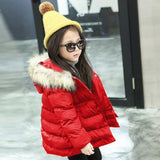 Girl Boy Winter Co Solid Color Cotton Hooded Jacket Long sleeve Thick Warm Outwe Clothes Roupas Infantil @6113