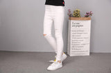 Girl Pants Kids Summer Children Solid Color Hole Trousers Fall Skinny Pencil Pants for Teenage Outerwe Leggings White Black