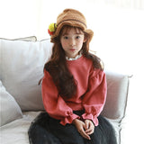 Girl Sweaters Autumn Spring   2018 Children Clothing Kids Solid Lace Sweater for Girls Ruffle Sweatshirt Girl Clothes 4-14Y