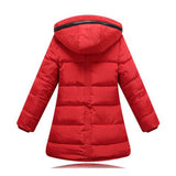 Girl coat Children's Outerwear thick Kids Casual Child Jackets For Girls Warm Winter Hooded Jacket Coats candy solid