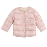 Girls Baby's Down Coat Jacket Outwear   Pink Thicken Autumn Winter Hooded Keep Warm Zipper Children's Clothing