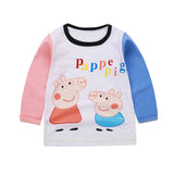 Girls Boys T Shirts Cotton Long Sleeve Shirt For Boys C Print Tees Kids Toddlers Tops Tees Spring Autumn Children Clothing