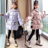 Girls Clothing Baby Cute Coats Warm Down Cotton Jackets For Autumn Winter Kids Panda Pattern Hoodies Outerwear 4 6 8 10 12 13Yrs