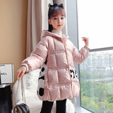 Girls Clothing Baby Cute Coats Warm Down Cotton Jackets For Autumn Winter Kids Panda Pattern Hoodies Outerwear 4 6 8 10 12 13Yrs