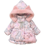 Girls Down Parkas   Winter Kids Thick Warm Jacket Coat For Baby Girls Clothes Children Velvet Hooded Outerwear 2-5yrs