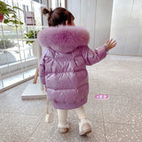 Girls Duck Down Jacket   Kids Winter Windproof Rainproof Coat Thick Warm Long Down Padded Jacket Padded Coat