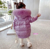 Girls Duck Down Jacket   Kids Winter Windproof Rainproof Coat Thick Warm Long Down Padded Jacket Padded Coat