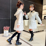 Girls Lamb Dress Coat Autumn Winter Coats Fur Jackets For Girls Cute Warm Jacket Children's Outerwear Snowsuit Child