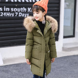 Girls White Duck Down Jacket Winter Clothes Kids Warm Down Parkas For Girls Snow We Little Girl Thick Hooded Co 5-12 Year