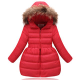 Girls Winter Co Children Clothing Kids Fake Fur Coll Hooded Thick Overco Winter Jackets for Girls Warm Outwe Teens Coat