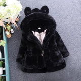 Girls Winter Coats Faux Fur Coat for Girls Children's Clothes Baby Girls Fur Padded Jacket Children Thickened Jacket Coat