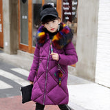 Girls Winter Coats Fur Coll Fashion Clothes 2018 Kids Cotton Padded Jackets For Teenage Girl Thick Warm Parkas Co 3-12 Years
