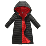Girls Winter Cotton-Padded Jacket   Kids Thick Warm Long Outerwear Coat For Girl 90-140 CM Parkas DWQ761