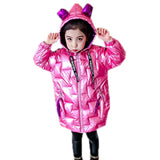 Girls Winter Jacket Children Thick Warm Parka Kids Hooded Coats Teenage Shinny Waterproof Outerwear 4 6 8 10 12 13 Years