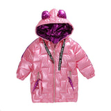 Girls Winter Jacket Children Thick Warm Parka Kids Hooded Coats Teenage Shinny Waterproof Outerwear 4 6 8 10 12 13 Years