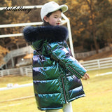 Girls Winter Snowsuit 2020 Baby Girls Clothes down Shiny parka Children's Clothing Kids clothes outerwear coats 5-12 years