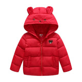 Girls winter warm coats children carton thick hoodies down parkas for baby girls kids casual warm jacket child clothes outwear