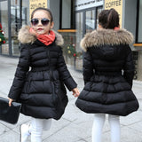 Good Quality Winter Warm Kids Jackets For Girl Thick Fur Collar Girl Parkas Autumn Girls Coat Outerwear For 5 8 10 Years