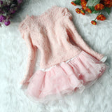 Gorgeous Girls Lace clothing set Pearl with Flower tutu style 2 pcs suit Children's clothing Baby we Free shipping
