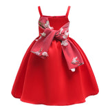 Pink Red Party Dresses for Girls Disguise Child Flower Girl Dresses for Wedding Princess Dresses Girls Teens Clothing