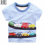 Boys T-shirts Toddler Boy Short Sleeve Tops	Summer Stripe Print C Tees Kids Boys Clothes funny t shirt Children