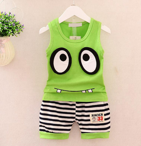 Baby boy clothes summer style baby girls clothing t-shirt+pants suit clothing set cartoon infant  born baby outfit suits