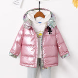HH Children's Winter Jacket Boys and Girls Warm Natural Duck Down Hooded Coat Outerwear Clothes Parkas For Children