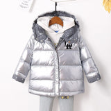 HH Children's Winter Jacket Boys and Girls Warm Natural Duck Down Hooded Coat Outerwear Clothes Parkas For Children