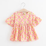 2018 Summer Baby Girls Dress Cotton Infant Dress Flowers Casual Style Child Kids Princess Beach Dress