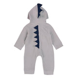 Halloween Costume Cartoon Dinosaur Design Hooded Baby Rompers Newborn Clothing Cotton Long Sleeve Jumpsuits Boys Girls Outerwear