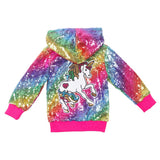 Hoodie Sequin Jacket for Toddler Girls Coat Baby Zipper Jacket Pink Baby Sparkle Jacket Christmas Cloth Birthday Halloween Gift