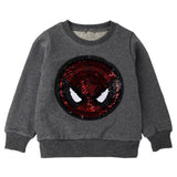 Hot Boys Girls Cotton Sequins Sweatshirt Children's Casual Fashion T-shirt Kids Pullover Blouse Tees Full Sleeve Baby Costume