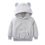 Hot Children Sweatshirts 2018 New Autumn Winter Furry Be Hooded Sweatshirts Baby Casual Outwe Boys Girls Clothing 1-6Y A
