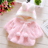 Hot Sale Baby Girl Jackets 2018 Winter Outerwear Et Velour Fabric Garment Lovely Bow Coat for Baby Girls Kids Clothes Clothing