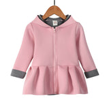 Hot Sale Cute Kids Sweatshirts Outwe Hooded Baby Girl Autumn Winter Warm Co Rabbit Waistco Hoodie Blouse Clothes #IL5