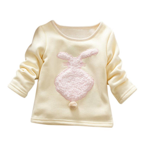 Hot Sale Toddler Kids Girls Boys Cartoon Rabbit Long Sleeve Pullover Sweatshirt Tops Children Kids Cotton Warm Blouse Clothes