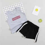 Hot Selling Baby Clothes Set Summer Boy Girl Simple Design Vest + Shorts Casual 2Pcs Suit Children Outfits Sports Clothing Set