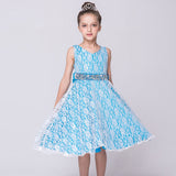 Hot Selling Toddler Gown Baby Girl Princess Dress Soft Lace Kids Designer Girl Brands Sleeveless Clothing for Wedding and Party