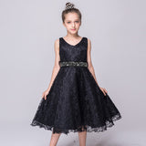 Hot Selling Toddler Gown Baby Girl Princess Dress Soft Lace Kids Designer Girl Brands Sleeveless Clothing for Wedding and Party