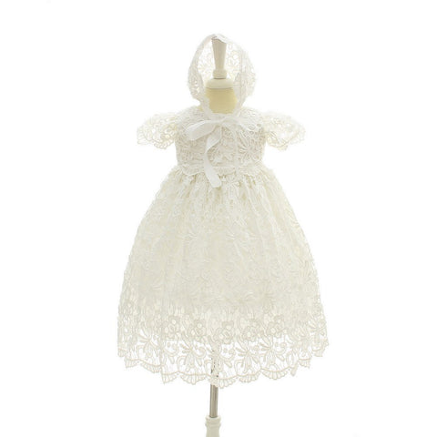 2018 New 1 Year Birthday Baby Girl Dresses For Baptism Infant Princess Lace Christening Gown Newborn Toddler Bebes Clothes