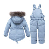IYEAL Russian Children Winter Warm Suits Boys Girl Duck Down Jacket +Pants Clothing Sets Kids Clothes Snow Wear