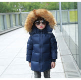 In the winter of 2017 cross-border   children jacket boy down jacket winter big fur coll girls long coat