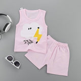 Infant Baby Boy Clothing Cute Sets Summer Vest Top+Shorts 2Pcs Suits Lovely Animal Cartoon Baby Girl Clothes Toddler Unisex Wear