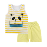 Infant Baby Boy Clothing Cute Sets Summer Vest Top+Shorts 2Pcs Suits Lovely Animal Cartoon Baby Girl Clothes Toddler Unisex Wear