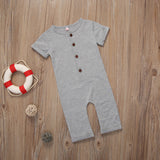 Infant Newborn Toddler Baby Boy Girl Clothes Summer Spring Romper Playsuit Casual Short Sleeve Clothes Solid Outfits 0-24M