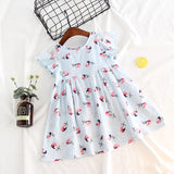 2018 Summer Girls Dress Floral Print Princess Dresses For Baby Girls Clothing Designer Formal Party Dress Kids Clothes