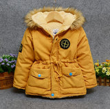 110-140Thick Velvet Kids Girls Boys Winter Co Warm Children's Winter Jackets Cotton Infant Clothing Padded Jacket